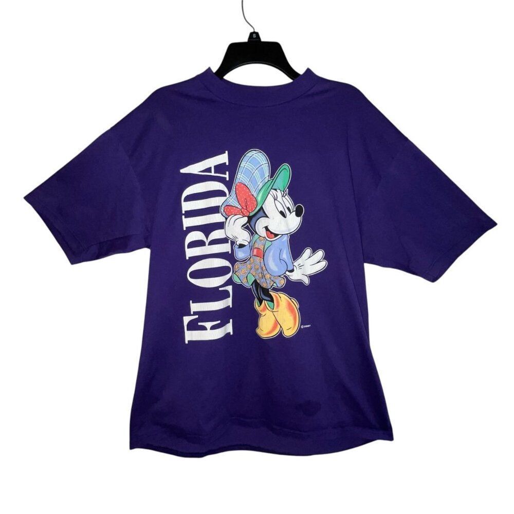 Women's Vintage Minnie Mouse Florida T Shirt Made In USA Sz‎ XL